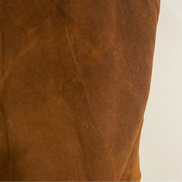 Pypsa Vest Mens size 44 Brown Suede Leather Sherpa lined Vest - Picture 10 of 14